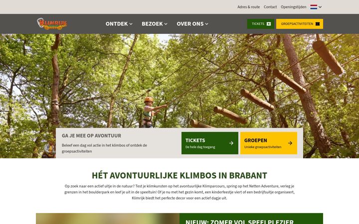 Screenshot of klimrijk.nl