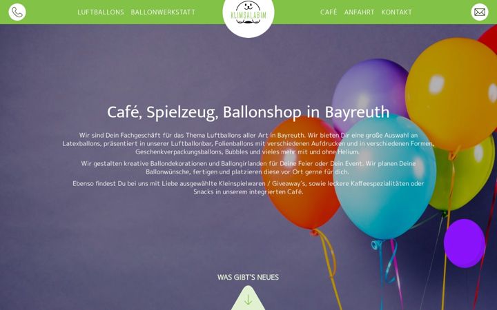 Screenshot of klimsalabim.de