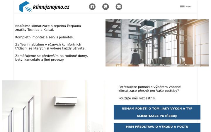 Screenshot of klimujznojmo.cz