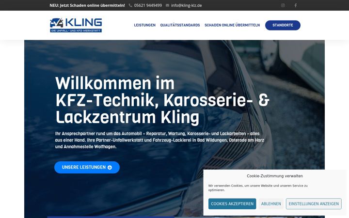 Screenshot of kling-klz.de