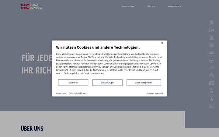 Screenshot of klingconsult.de