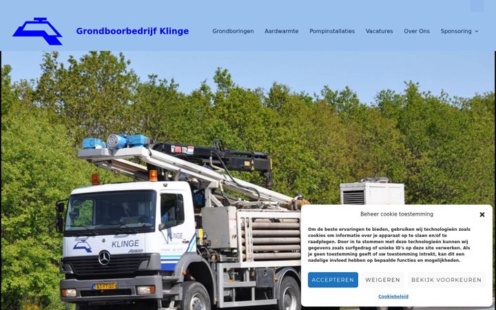 Screenshot of klingekoekange.nl