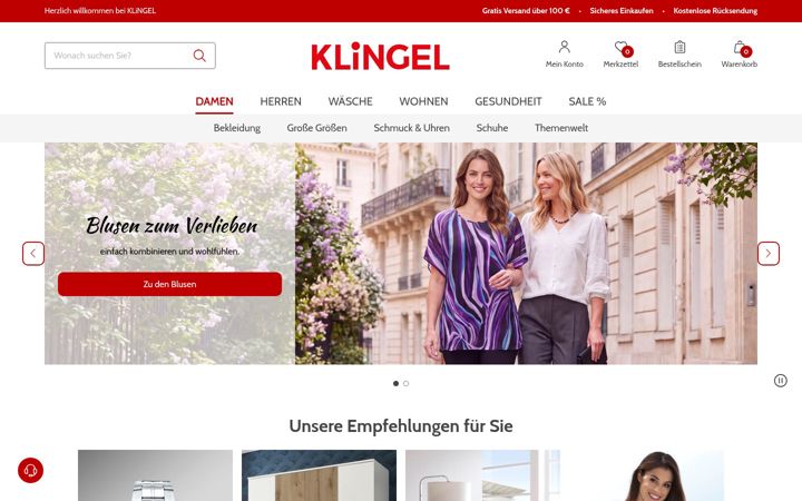Screenshot of klingel.at