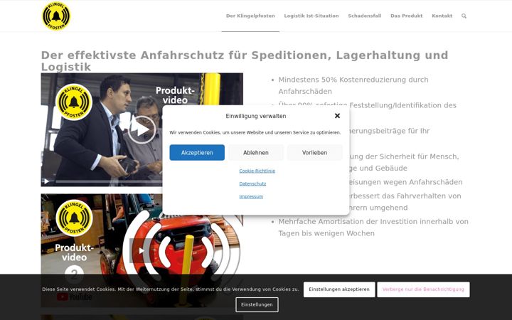 Screenshot of klingelpfosten.de