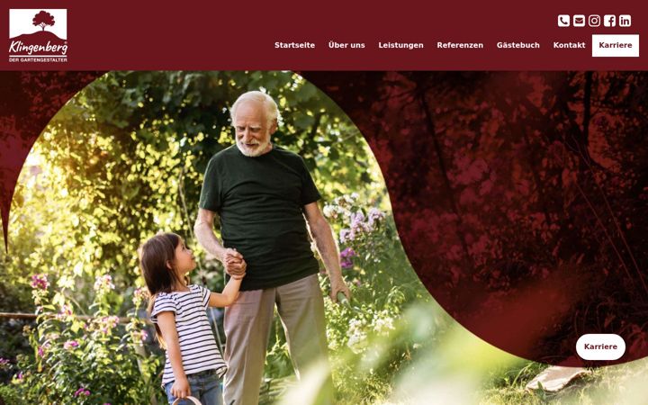 Screenshot of klingenberg-galabau.de