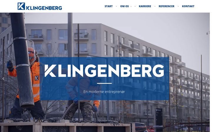 Screenshot of klingenberg.dk