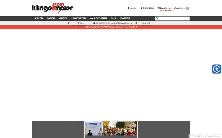 Screenshot of klingenmaier.de