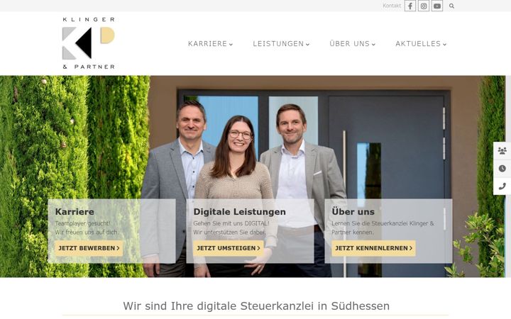 Screenshot of klinger-steuer.de