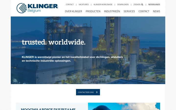 Screenshot of klinger.be
