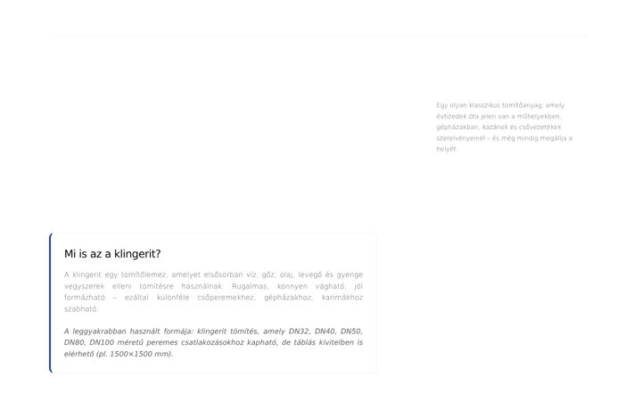 Screenshot of klingerit.hu