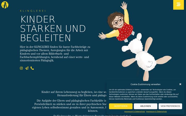 Screenshot of klinglerei.at