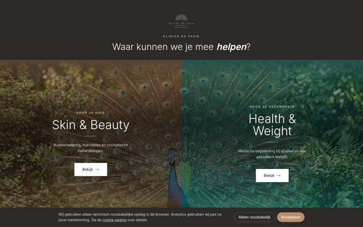 Screenshot of kliniekdepauw.nl