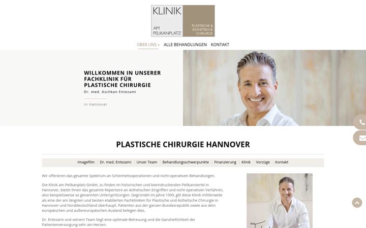 Screenshot of klinik-am-pelikanplatz.de