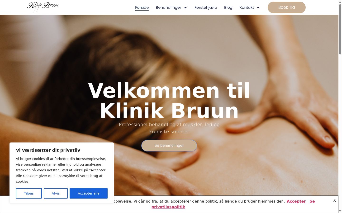 Screenshot van de toestemmingsbanner zoals getoond vóór enige interactie