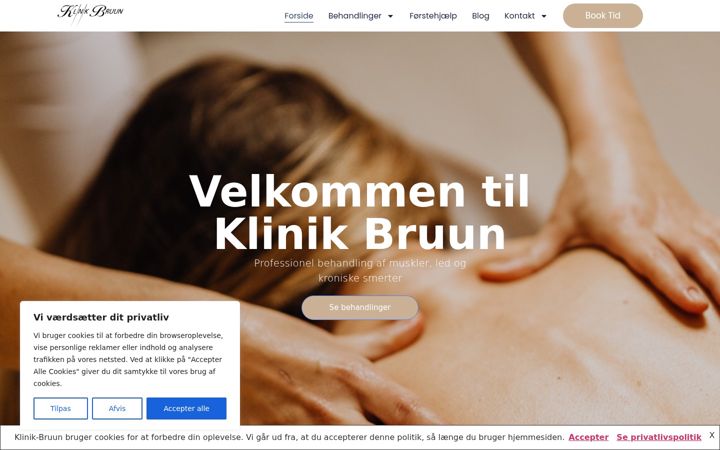 Screenshot of klinik-bruun.dk
