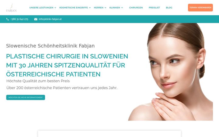 Screenshot of klinik-fabjan.at