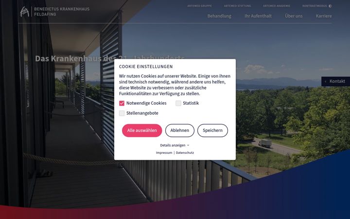 Screenshot of klinik-feldafing.de