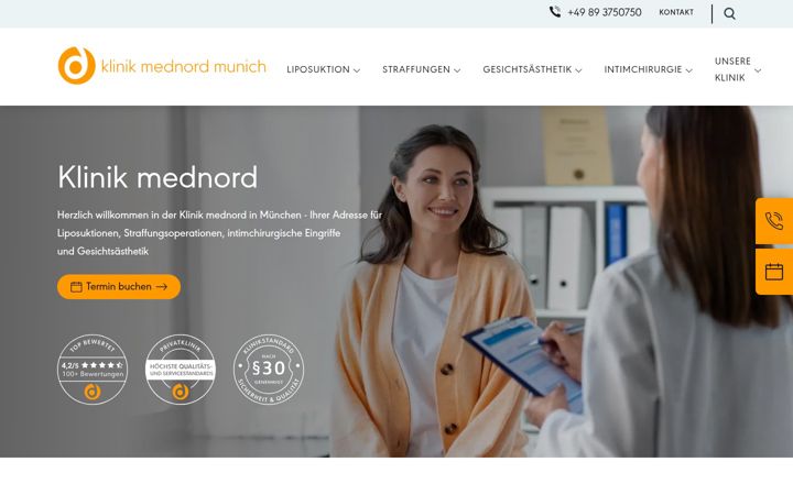 Screenshot of klinik-mednord.de