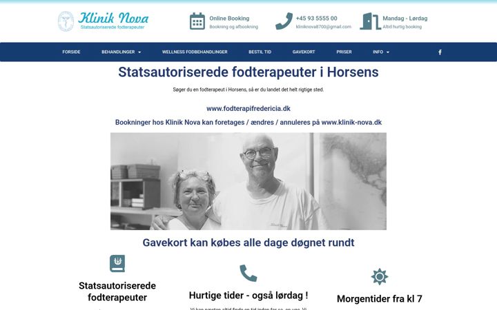 Screenshot of klinik-nova.dk
