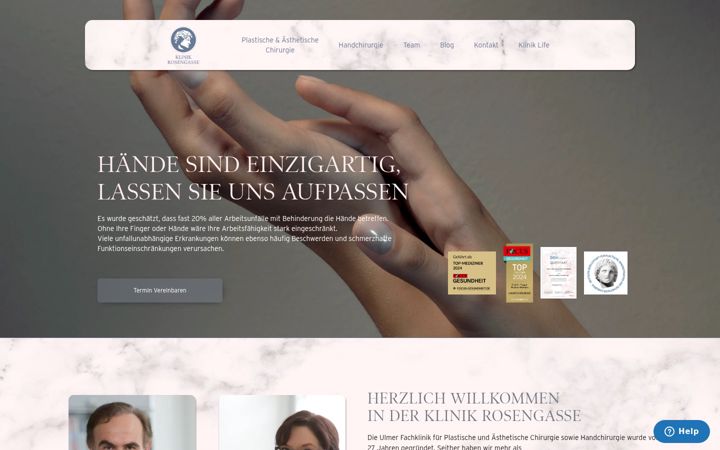 Screenshot of klinik-rosengasse.de