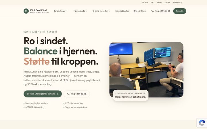 Screenshot of klinik-sundtsind.dk