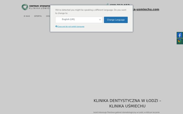 Screenshot of klinika-usmiechu.com