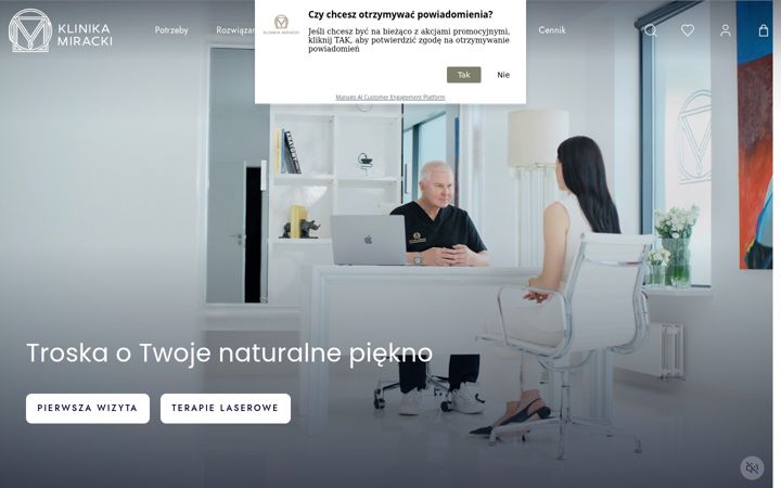 Screenshot of klinikamiracki.pl