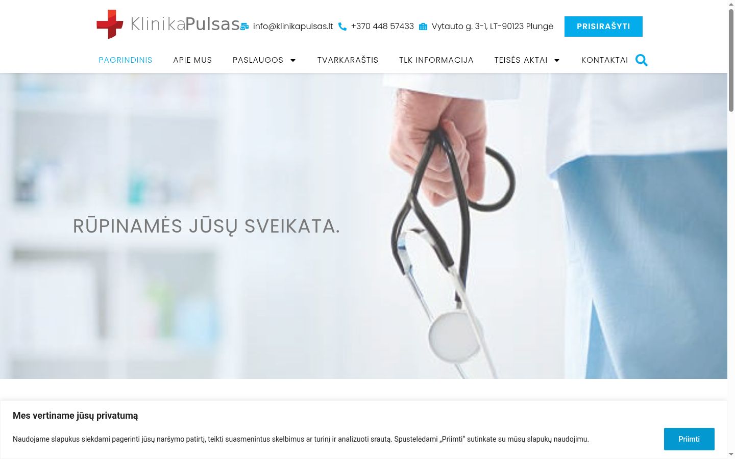 Screenshot tal-banner tal-kunsens muri qabel kwalunkwe interazzjoni