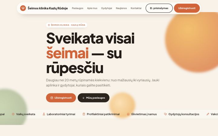 Screenshot of klinikaseimos.lt