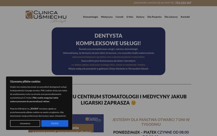 Screenshot of klinikausmiechu24.pl