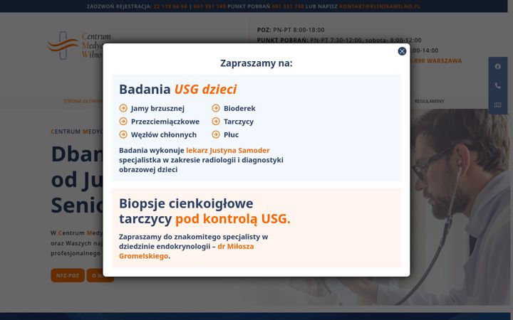 Screenshot of klinikawilno.pl