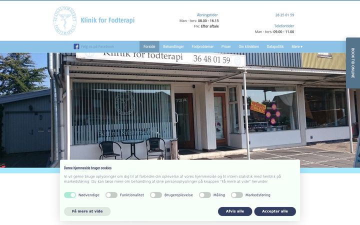 Screenshot of klinikforfodterapi.net