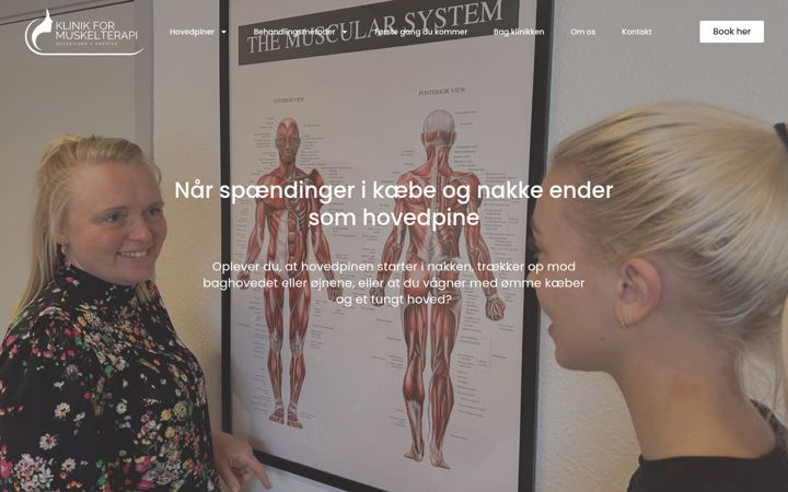 Screenshot of klinikformuskelterapi.dk