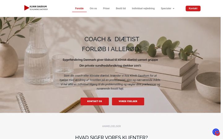 Screenshot of klinikgaudium.dk