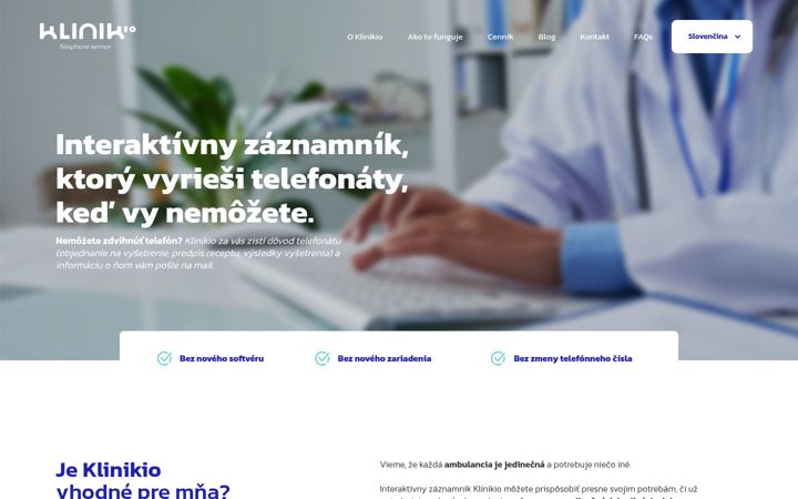 Screenshot of klinikio.com