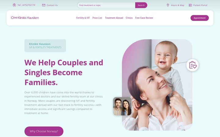 Screenshot of klinikkhausken.co.uk