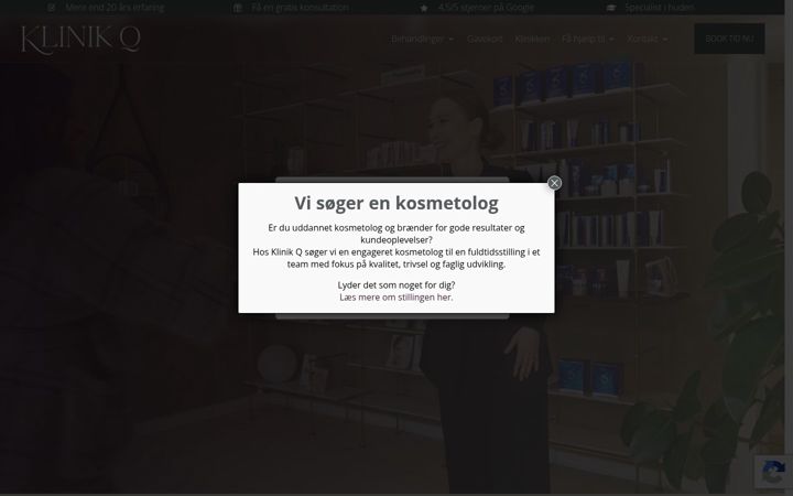 Screenshot of klinikq.dk