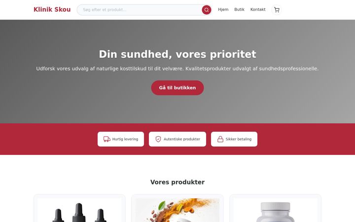 Screenshot of klinikskou.dk