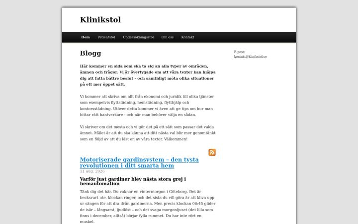 Screenshot of klinikstol.se