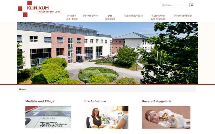 Screenshot of klinikum-altenburgerland.de
