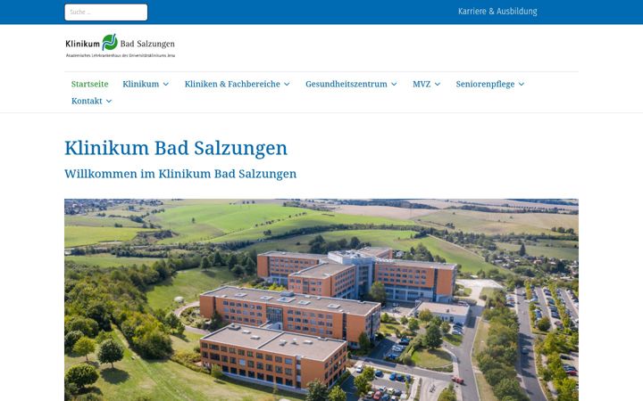 Screenshot of klinikum-badsalzungen.de