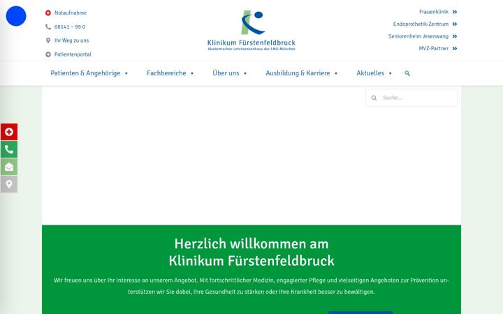 Screenshot of klinikum-ffb.de