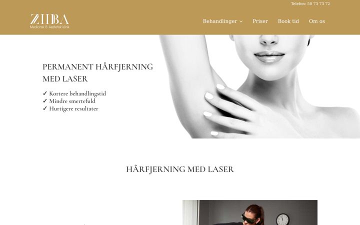 Screenshot of klinikziiba.dk