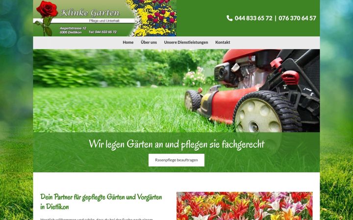 Screenshot of klinke-garten.ch