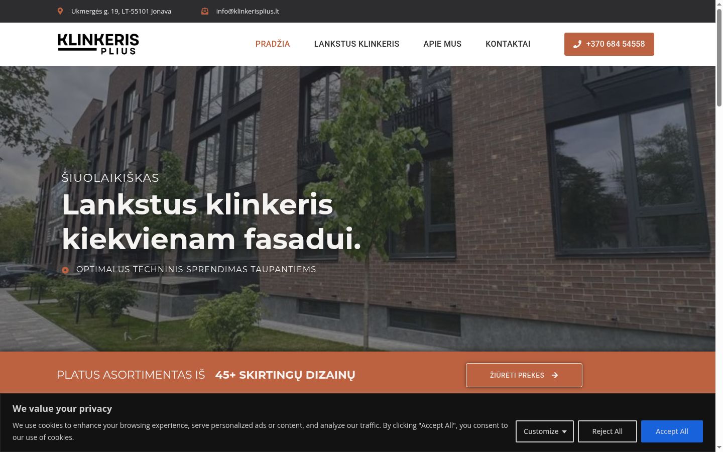 Screenshot van de toestemmingsbanner zoals getoond vóór enige interactie