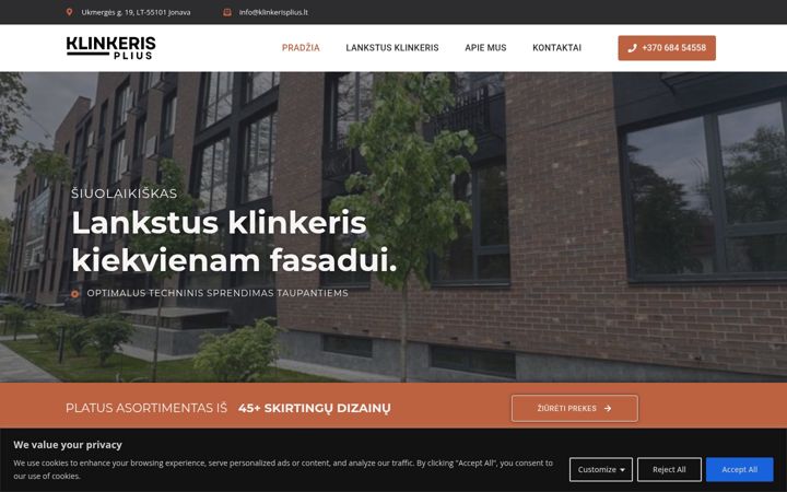 Screenshot of klinkerisplius.lt