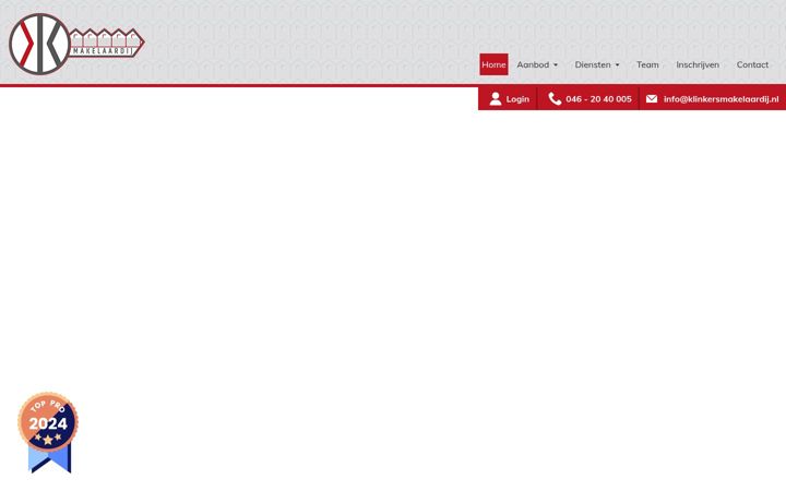 Screenshot of klinkersmakelaardij.nl