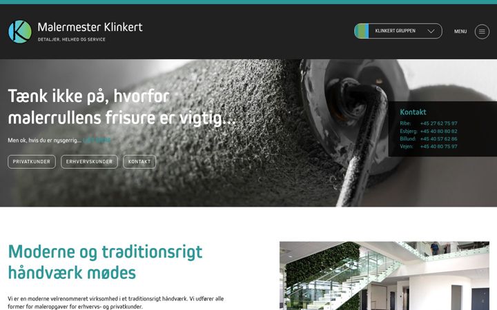 Screenshot of klinkert.dk