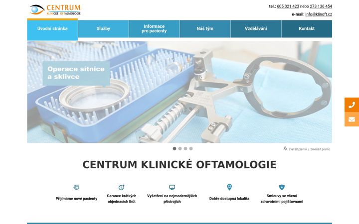 Zrzut ekranu klinoft.cz