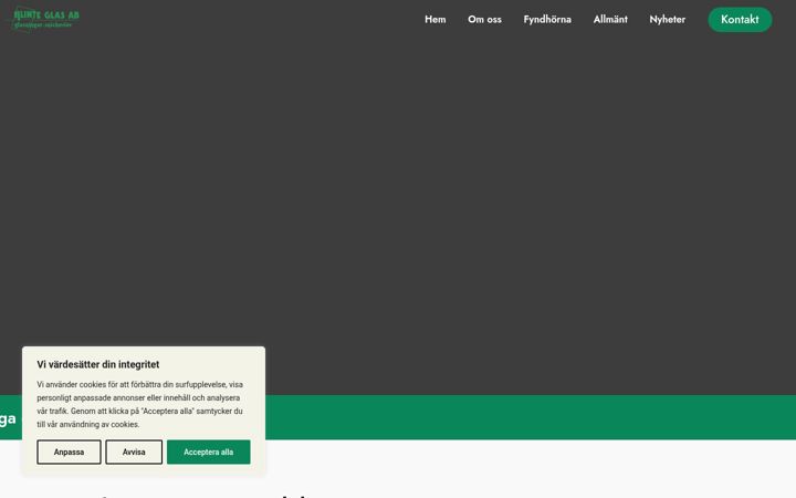 Screenshot of klinteglas.se